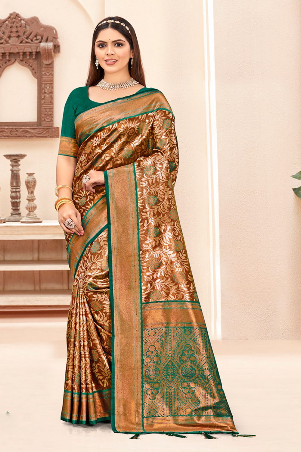 Green Silk Zari Woven Saree