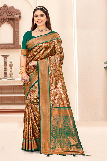 Green Zari Weaving Work Silk Saree