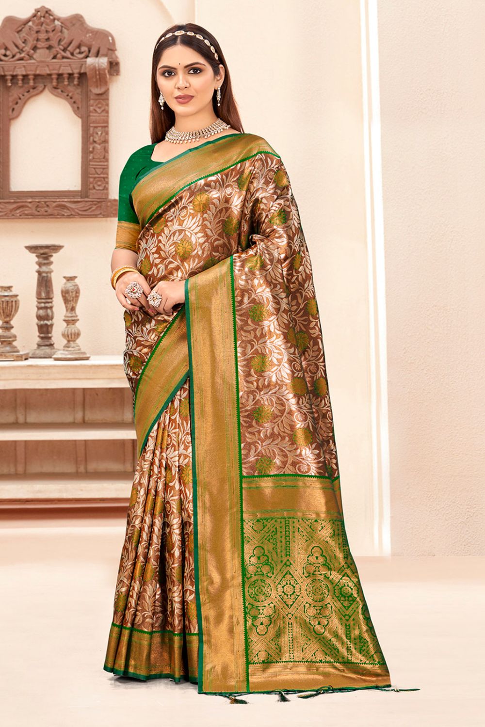 Green Silk Zari Woven Saree